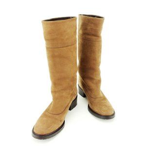 Salvatore Ferragamo Boots Long Nubuck Leather Authentic